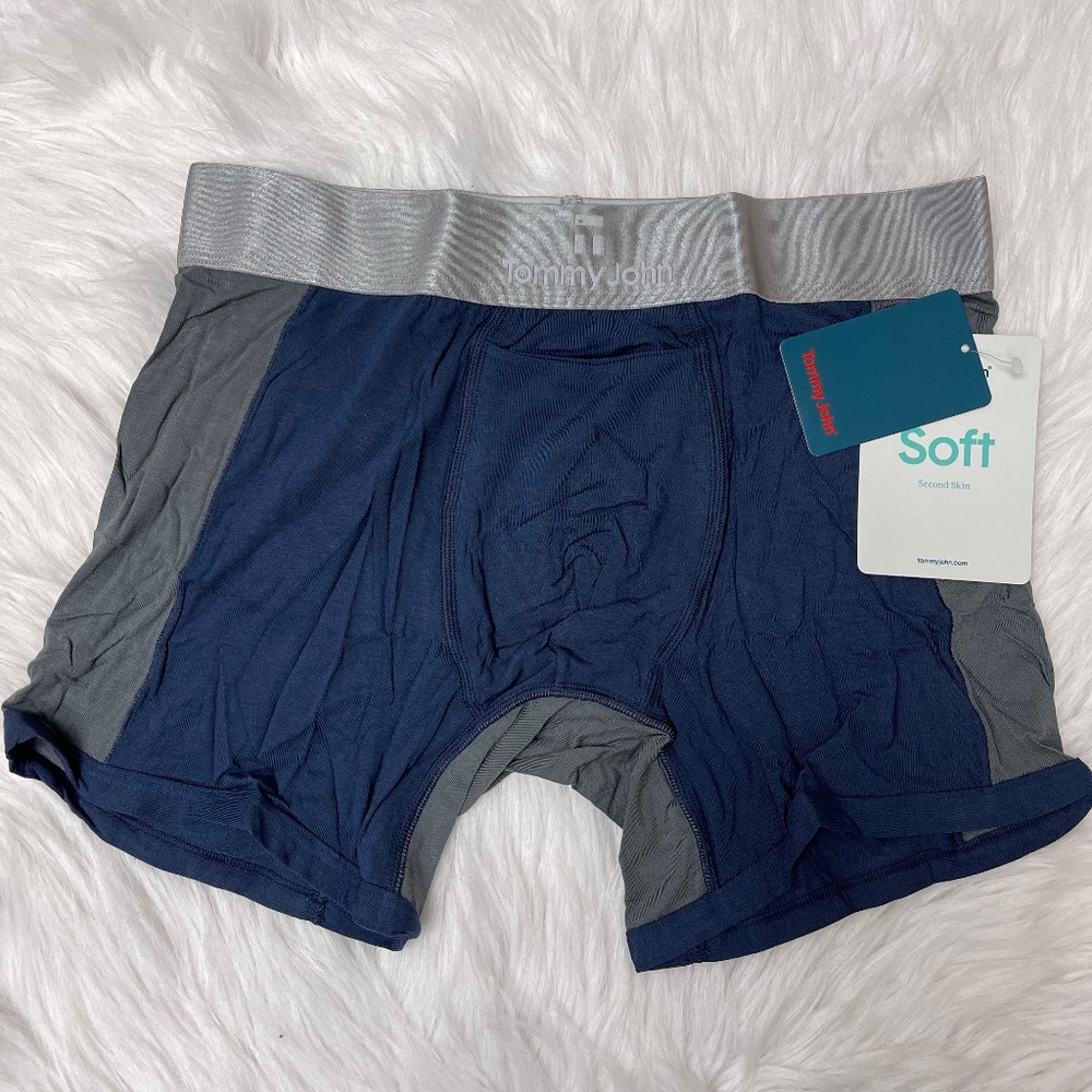 Tommy John Blue/ Gray Brief Boxer Trunk Men M